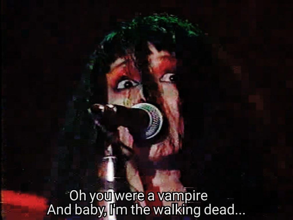 Oh, you were a vampire and baby, I'm the walking dead.